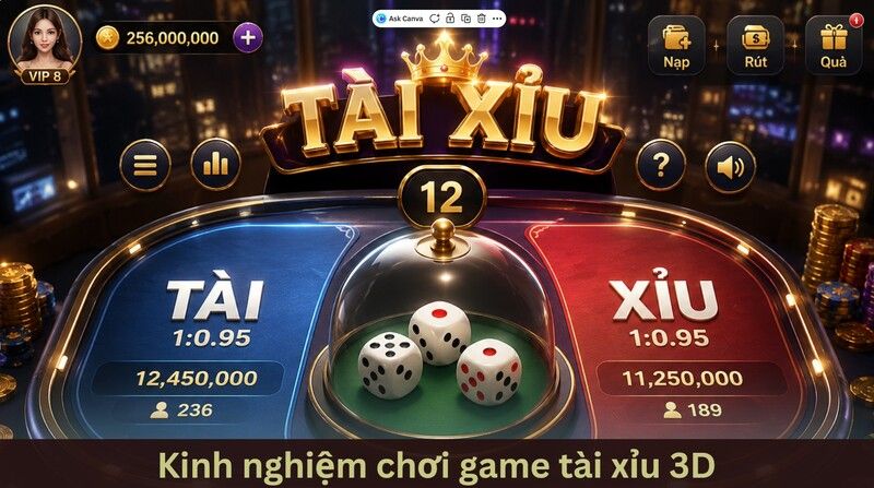Tài xỉu 3D - Những điều cần biết trước khi bấm nút thử vận may 4 Kinh nghiệm và chiến thuật kiểm soát khi chơi tài xỉu 3D