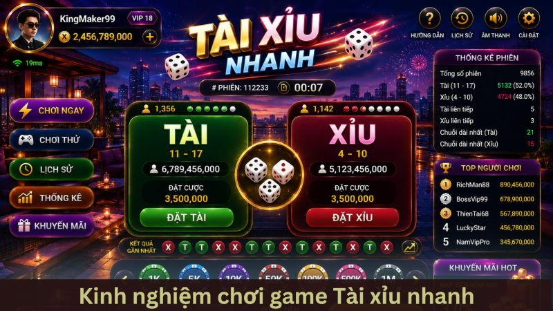 Kinh nghiệm hay giúp bạn chơi thắng tài xỉu nhanh